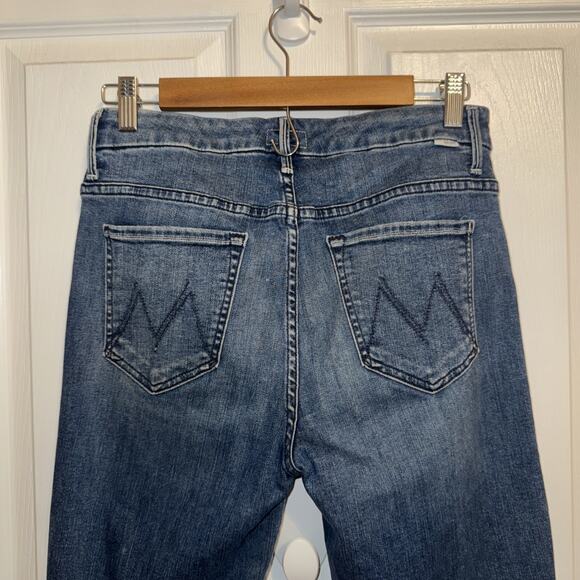 Mother Denim Jeans Stretch High Waisted Looker Ankle Fray Size 28 27in - Picture 5 of 13